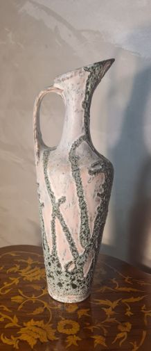 VASE, CERAMIQUE EMAILLEE, FAT LAVA 40x13, SIGNE BRUNO DOSE, 