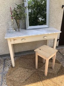 Table de pâtissier plateau marbre 