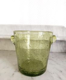 Seau à glaces verre bullé style Biot 