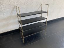Etagère vintage 1960 String murale noir doré - 60 x 48 cm