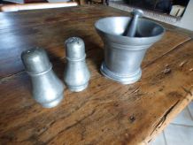 Ensemble Salière Poivrière et Mortier/ Pilon