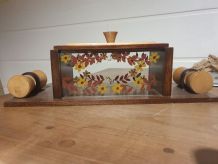 Bonbonnière vintage bois/verre