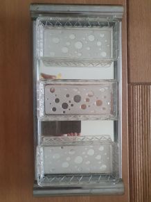 Plateau métal avec 3 raviers en verre