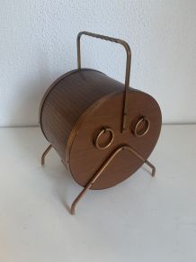 Pot vintage 1960 à tabac tabatière fut tonneau pipe vin - 25