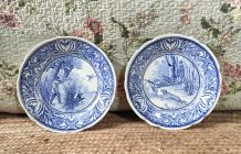 Assiettes de collection Delfts Boch (scènes de chasse)