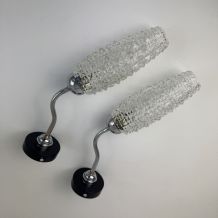 PAIRE D’APPLIQUE VINTAGE COL DE CYGNE 