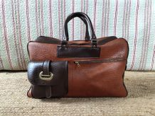 Sac de voyage  vintage YKK en simili cuir
