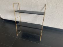 Etagère vintage 1960 String murale noir doré - 60 x 48 cm