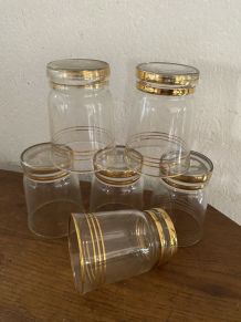 Lot 6 verres vintage annees 50.