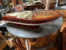 Maquette Riva Aquarama acajou métal et cuir