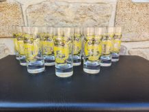  Lot de 12 verres vintage "Loch Ness Scotch Whisky" 