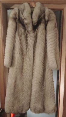 Long Manteau vraie fourrure