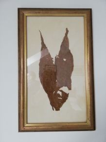 Cadre décoratif avec une feuille de tabac de CUBA 