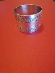 Rond de serviette argent Empire D.CREGUT 2 Rangs