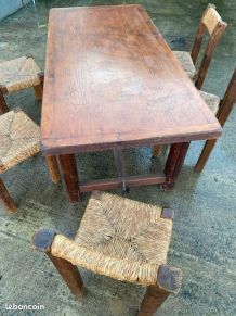 Table 5 chaises brutaliste 1950