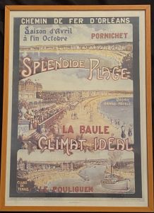 Affiche encadrée PORNICHET LA BAULE