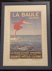 Affiche encadrée LA BAULE 