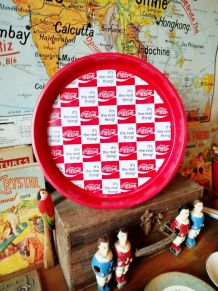 Plateau métal Coca-Cola vintage – Déco bar rétro