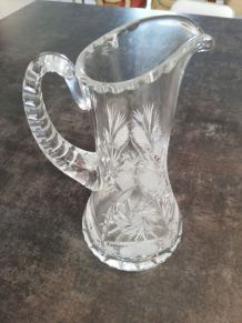 Carafe D'Eau En Cristal De Bohème De Pologne. 