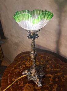 lampe laiton italie 39x17 jolie tulipe ancienne 1900 elec re