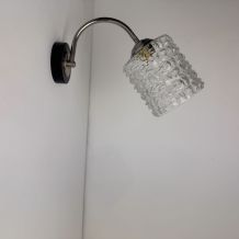 Ancienne applique vintage en verre « pointe de diamant »