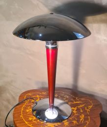 Lampe Champignon Vintage Rouge et Chrome - 47x31  Space‑Age 