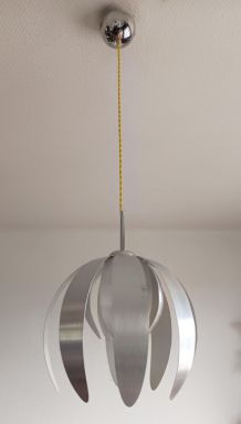 Suspension métal brossé style space age vintage 
