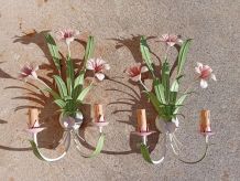 Paire d'appliques a décor végétal