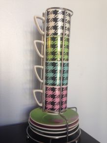 Service de 4 tasses style vintage