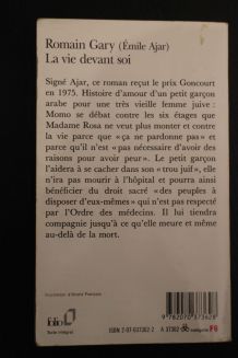 Roman d'occasion "La vie devant soi" - Prix Goncourt 1975