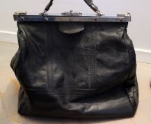 Sac de voyage en cuir vintage des années 70