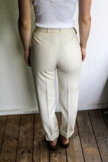 pantalon taille haute laine t36