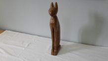 Sculpture bois Chat Egyptien
