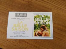 2 places de cinéma pour " La Belle Saison "