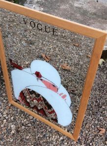 Grand miroir VOGUE des années 60-70
