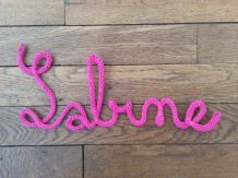 Prénom AU CHOIX tricot vintage décoration enfance