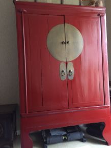 Magnifique Armoire Chinoise rouge