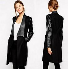 NEUF - Manteau noir bi-matière - Taille 40