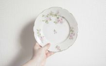 assiette à dessert  motif fleur