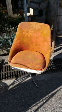 fauteuil vintage orange