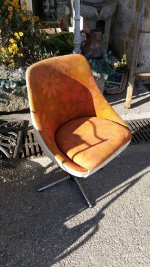 fauteuil vintage orange