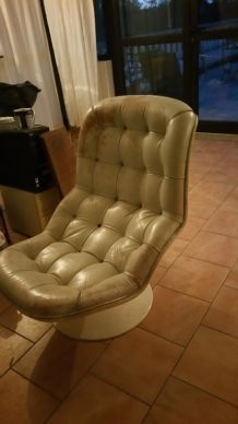 fauteuil cuir Georges Van Rijk 1968