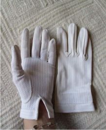 Jolis gants blancs ajourés 7 71/2