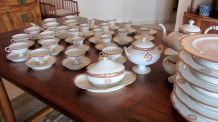  Service à dessert, thé et café en porcelaine fin XIXème