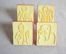 4 tampons encreurs Nathan "Bonne nuit les petits"