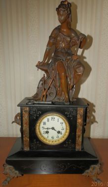 horloge 19e marbre et régule