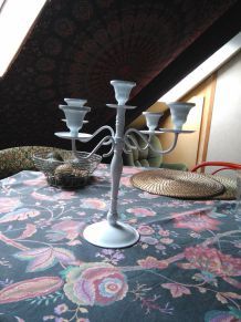 Chandelier blanc 5 branches