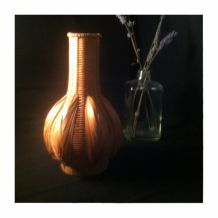Petit Vase en Rotin Vintage