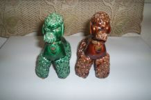 LOT 2 CANICHES EN CERAMIQUE PERIODE 1960/70