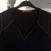 Robe noire et Couture doré
